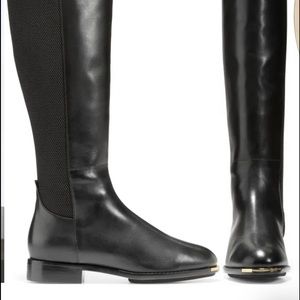 Cole Haan Over the Knee Black Leather Boots: Size 6.5